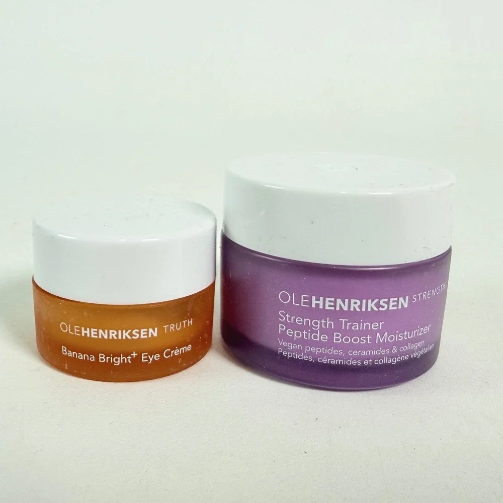 Ole Henriksen Eye Cream Moisturizer Duo Glow Strong Banana Bright Peptide New